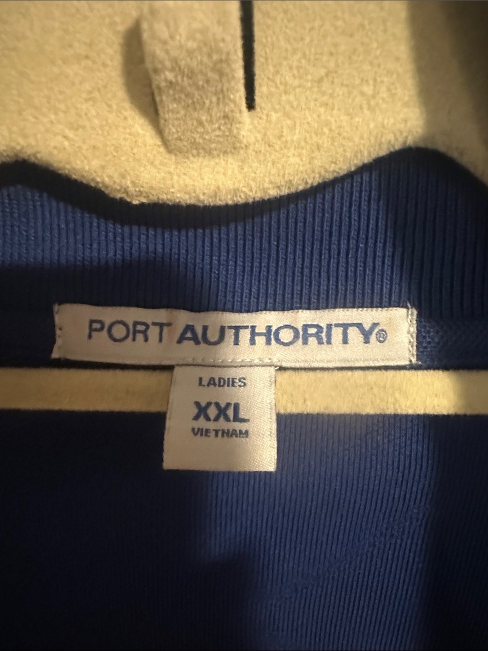 Port Authority Blue Long Sleeve Polo with DAR Embroidery - Picture 2 of 9